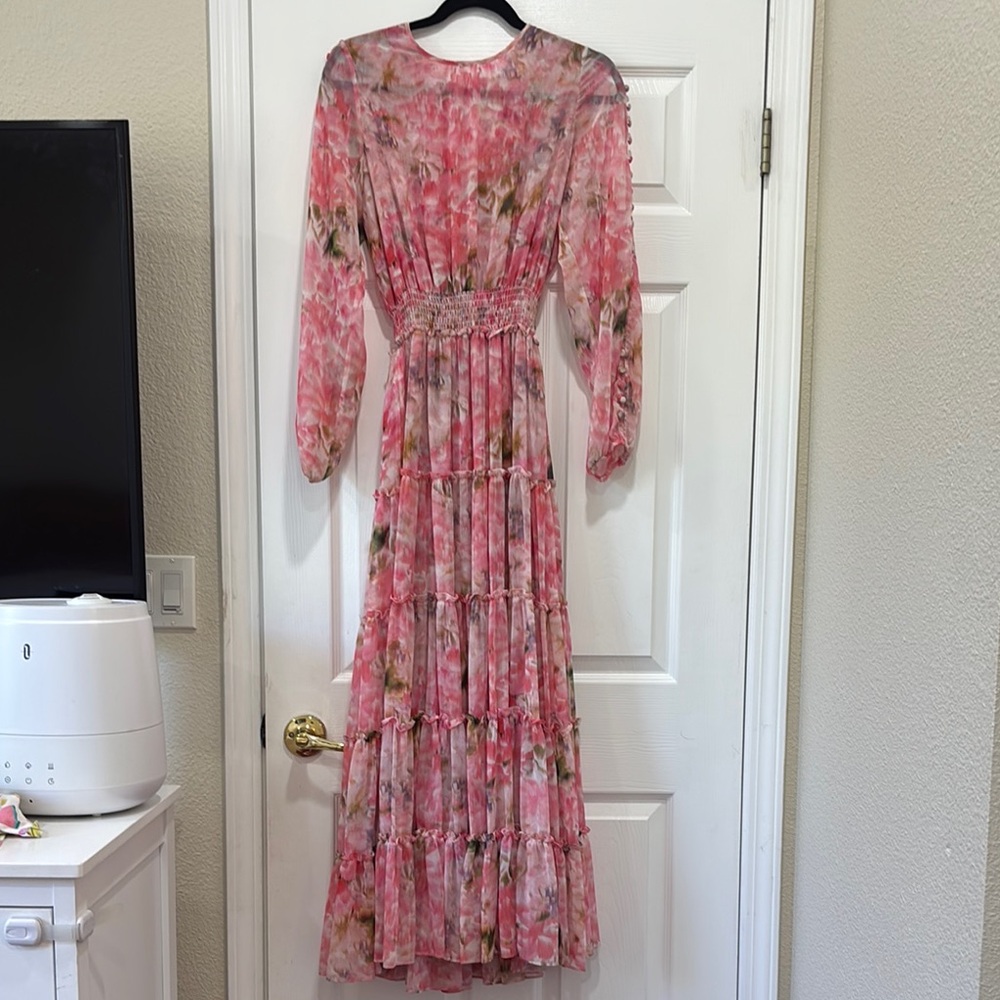 Misa Los Angeles Anya Floral Tiered Maxi Dress